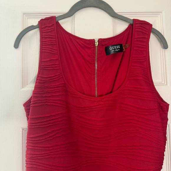 Guess Red Ruched Bodycon Mini Dress - Picture 3 of 6